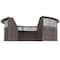 Linea Italia Reception Desk 11.1 ft D X 46 in H, 11.8 ft W X Thermofused Laminate, Mocha, Clear ZUT319 - alternate 5